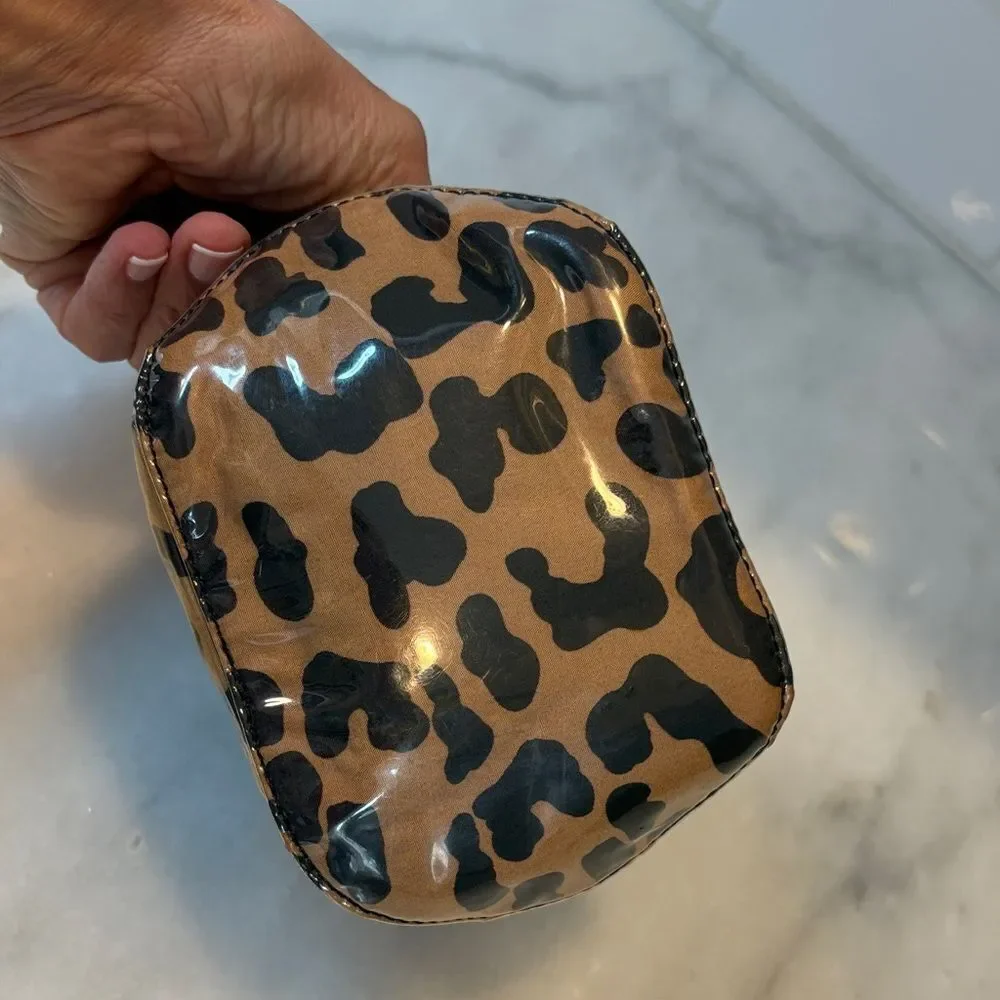 Kate Spade Travel Bag Ocelot Leopard Cheetah Animal Print Cosmetic Case Pouch